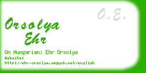 orsolya ehr business card